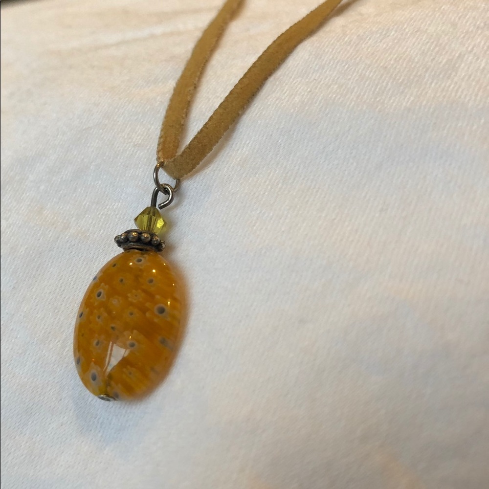 Hand Blown Glass Bead Necklace